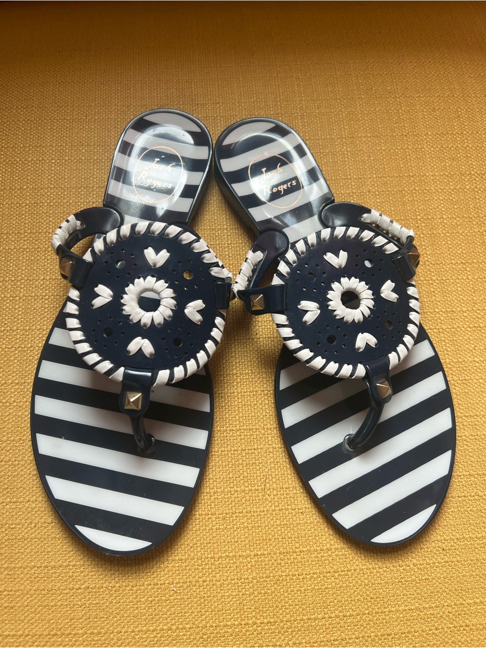 Jack Rogers Navy & White Jelly Sandals